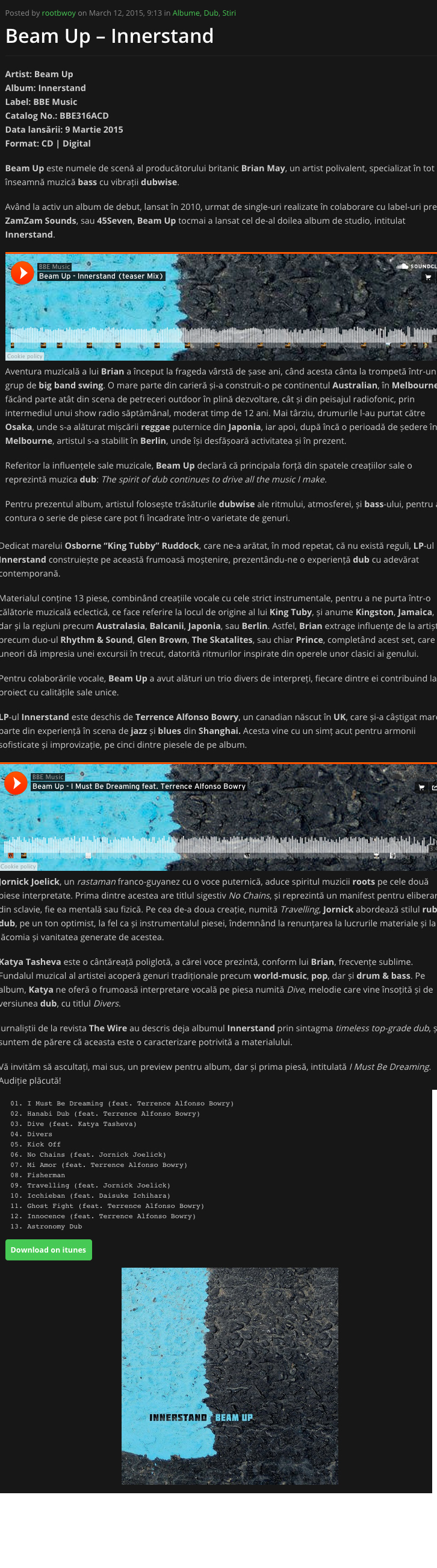 Review (Romainian) Zona Reggae Mar 15